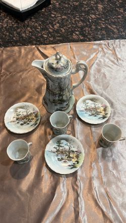 Antique Nippon Porcelain Tea Service Set