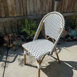 French Bistro Chair, Black & White