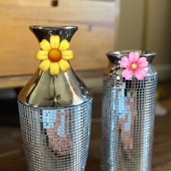 Set Of 2 Decorative Vases 