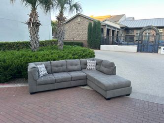 Gray L Shaped Sectional Sofa Couch (Delivery Available)