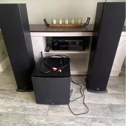 Speaker Set (2 Tower, 1 Sub, 1 Receiver)