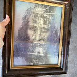 Shroud Of Turin antique Framed Photo 