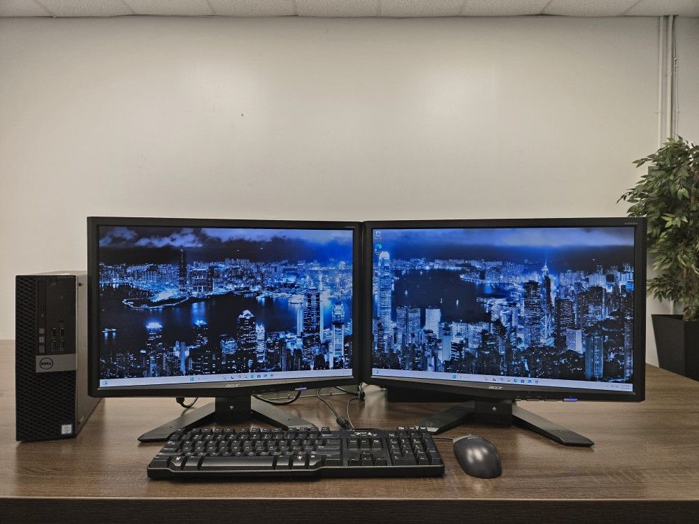 Computer Desktop Core i5 32GB Ram 512GB SSD Dual Monitor Wi-Fi Windows 11 Pro