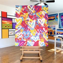 Heart Original Handmade Canvas Painting