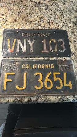 California old plates