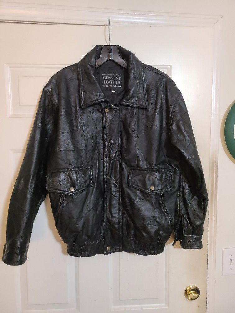 Napoline Leather bomber jacket Size medium
