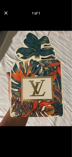 Perfume bottle wooden sign