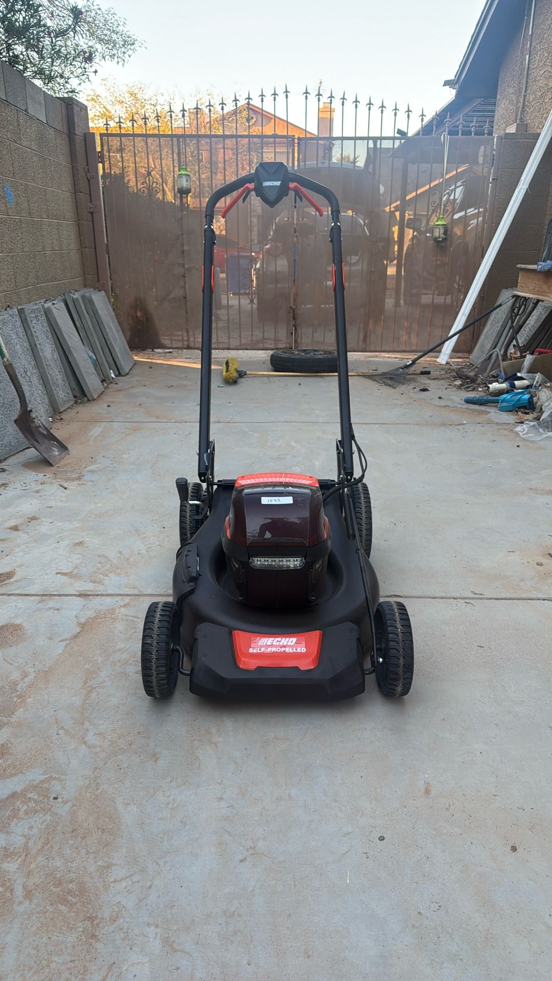 an ECHO self-propelled lawn mower