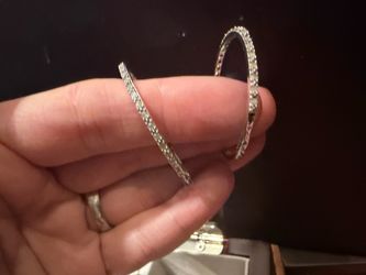 Sterling silver hoop earrings