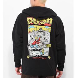 New Men’s M Zumiez Empyre Push zip hoodie Sweatshirt comic strip skateboarder