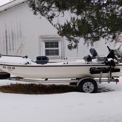 16' Carolina Skiff With 30 HP. Honda Motor With Trailer.