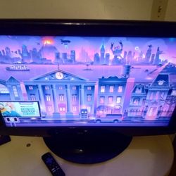 You cannot turn TV on by remote ( you have to use fork to push in button on the side) the remote works though after you turn on TV with folk( the bran