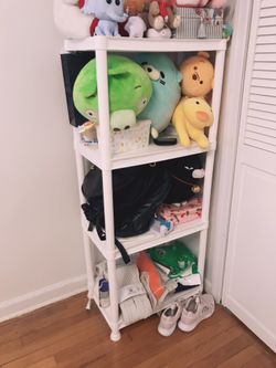 4-Shelf 32 in. x 12 in. Taupe/Tan Shelving Unit