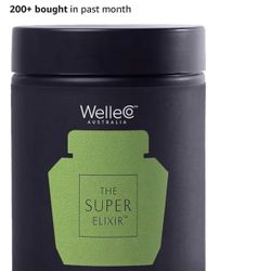 WelleCo The Super Elixir Daily Greens Powder, Probiotic Drink Mix with Whole Foods, Gluten Free, Vegan Gut Health Powder, Energy, Immunity, Healthy Sk