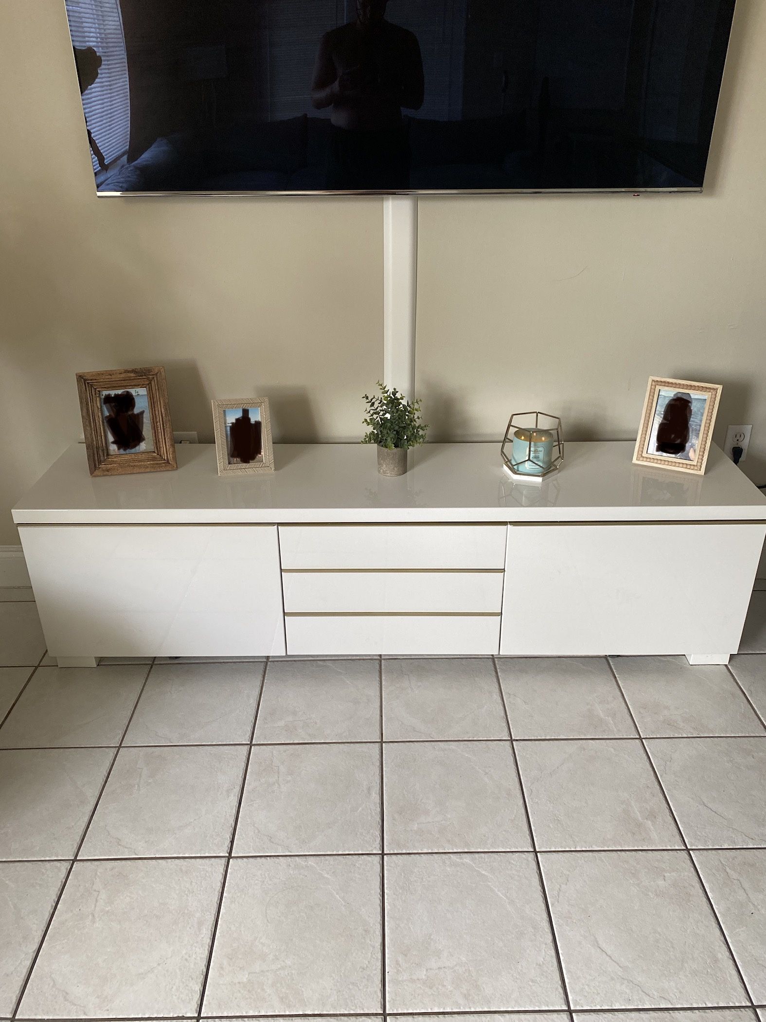IKEA Besta Burs TV Unit White With 5 Drawers
