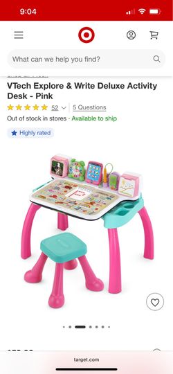 V-Tech Explore&Writing Activity Desk Pink