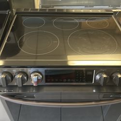 LG black stove electric
