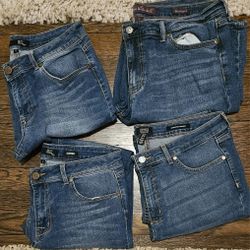 (4) New Womans Size 12 Straight Leg Denim Jeans