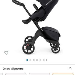 Stokke Xplory X, Signature - Luxury Stroller - Adjustable for Both Baby & Parents' Comfort - Padding & Harness for Added Safety - Folds in One Step