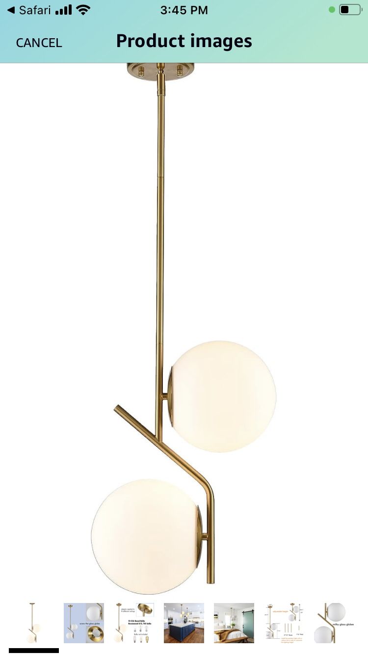 CLAXY Mid Century Pendant Lights Light Gold Pendant Light