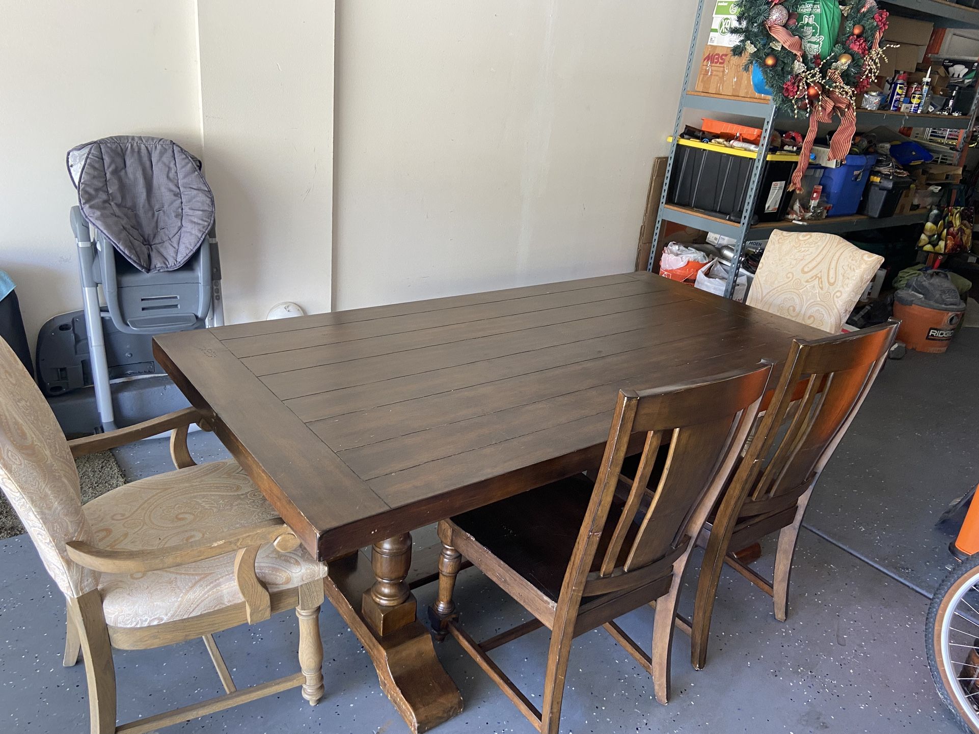 Wood Table And Chairs