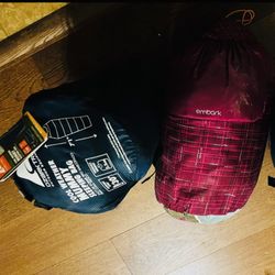 2 Mummy Sleeping Bags 