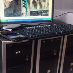 Older Computers W/monitors, Keyboards And Mice