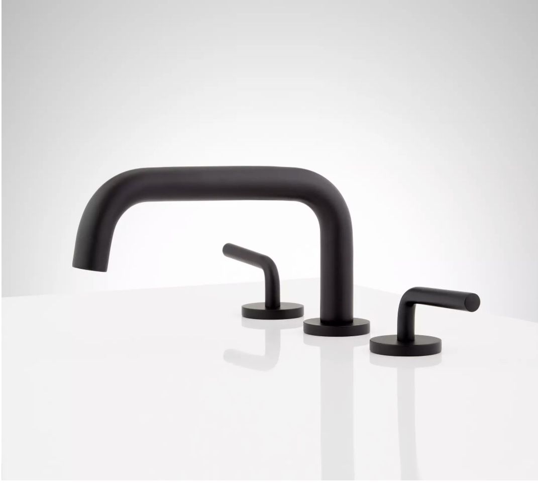 2X Widespread Bathroom Faucet - Matte Black
