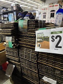 Golden select composite deck tiles