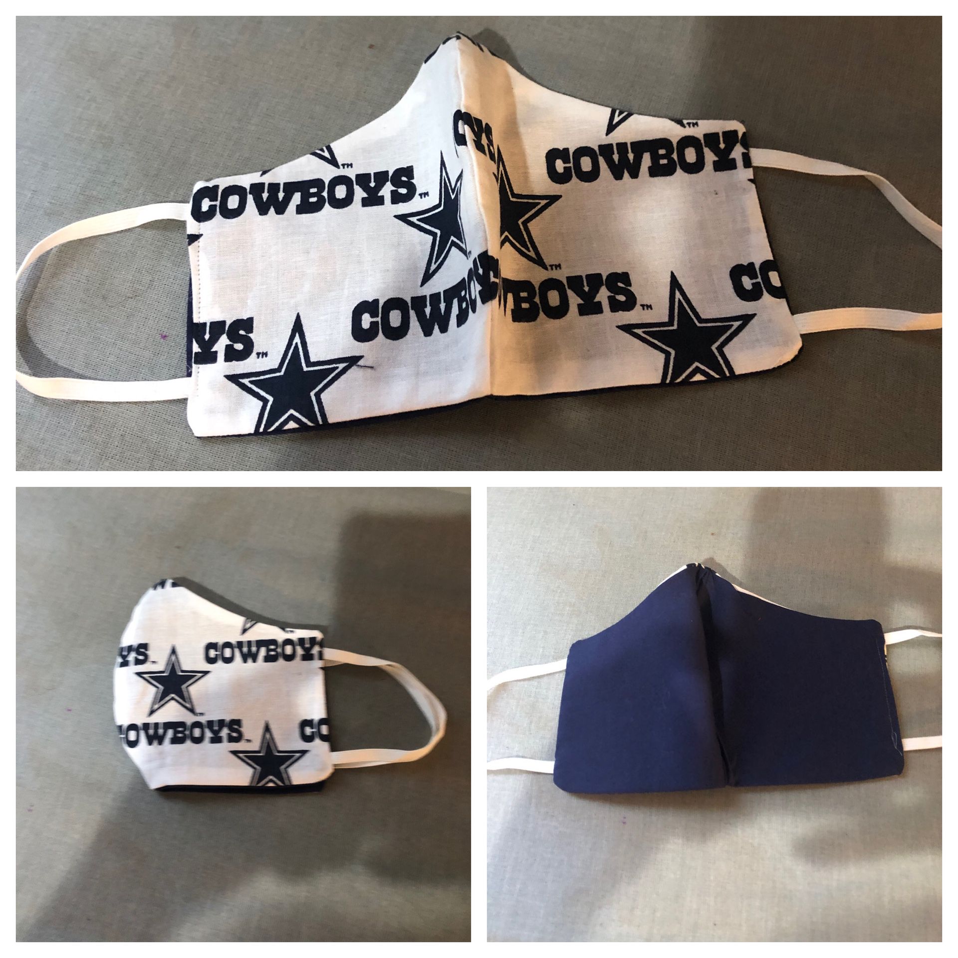Dallas Cowboys! washable reversible fabric mask !