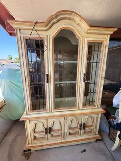 Stanley furniture china cabinet and table