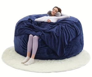Brand NEW HUGE bean bag chair - velvelt blue