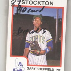  1987 ProCards Minor League Team Set - Stockton Ports W/ Gary Sheffield (Brewers)