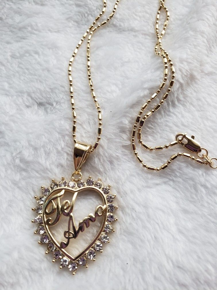 Te Amo/ I Love U Charm Necklace