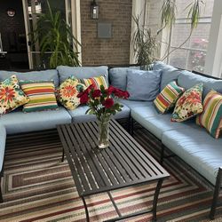 🛋️ Restoration Hardware Carmel Luxe Outdoor Sectional + Coffee Table + Ottoman – $5,555 