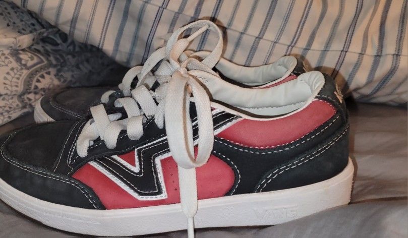 Vans Lowland Cc (Leather) Men's Size 5 Shoes Black/Chili Pepper VN0A4TZY2S1
