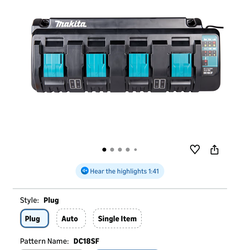 Makita 4 battery charger NEW