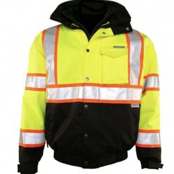 **BRAND NEW Kishigo JS119 Brilliant Series Bomber Jacket w/Hidden Hood