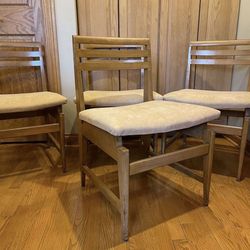 Set Of 4 Mid Century Danish Teak Dining Chairs