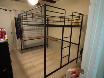 Loft bed full size with L shaped desk