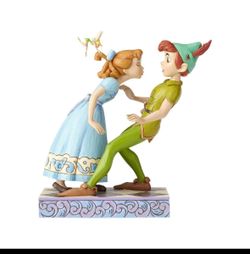 Jim Shore An Unexpected Kiss - Peter Pan, Wendy & Tinker Bell Disney (contact info removed)