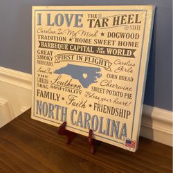 I Love North Carolina Plaque 