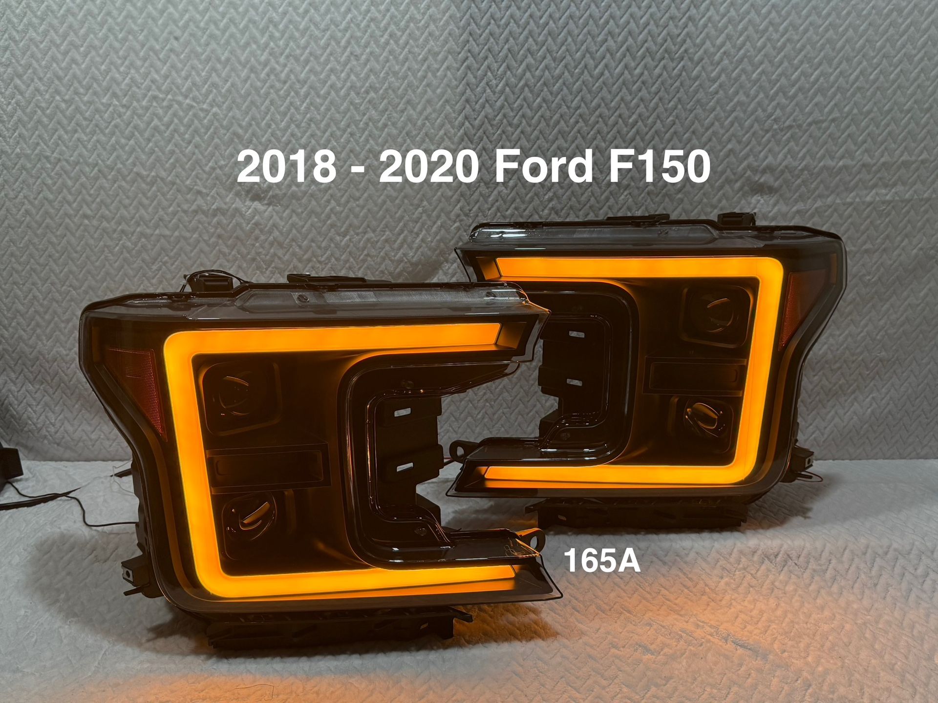 2018 - 2020 Ford F150 LED C-Bar Projector Headlights with Switchback Sequential Turn Signal Lights H7 LOWS & HIGHS