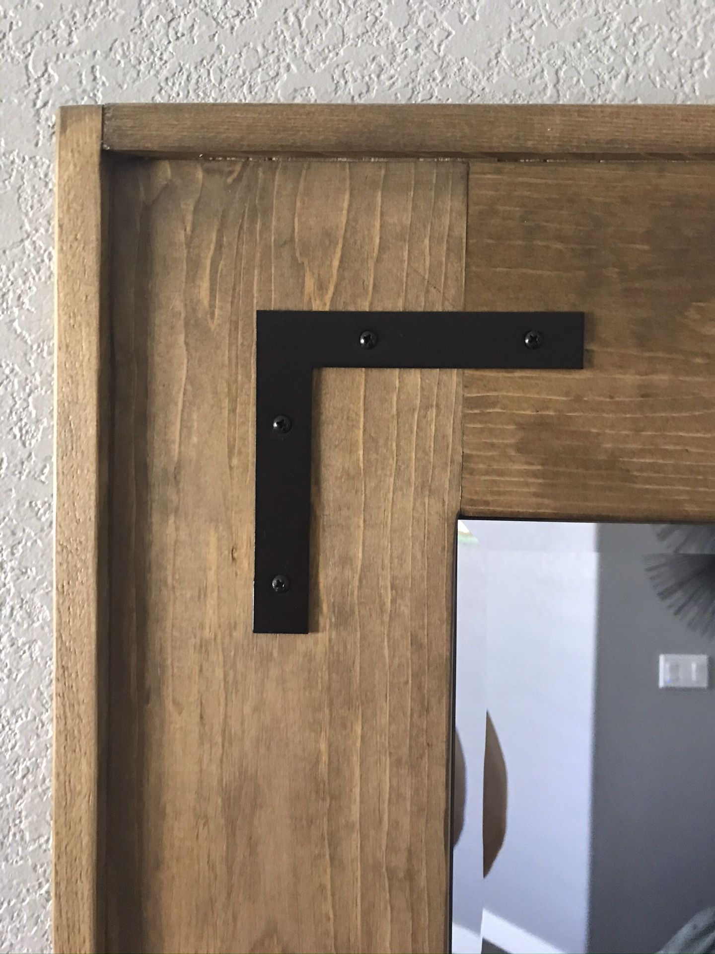 Handmade wood mirror