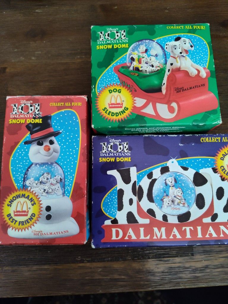 101 Dalmatians Disney Snow Dome McDonald's Toys 1996