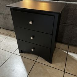 Tall 3 Drawer , Black  Dresser 