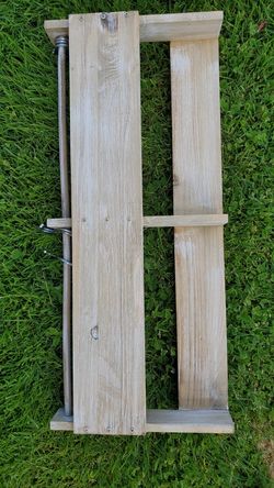 Wooden Filing Rack with hooks