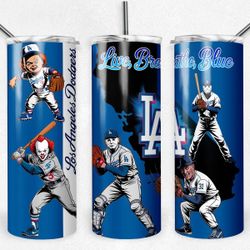 Los Angeles Dodgers Baseball Horror Tumbler