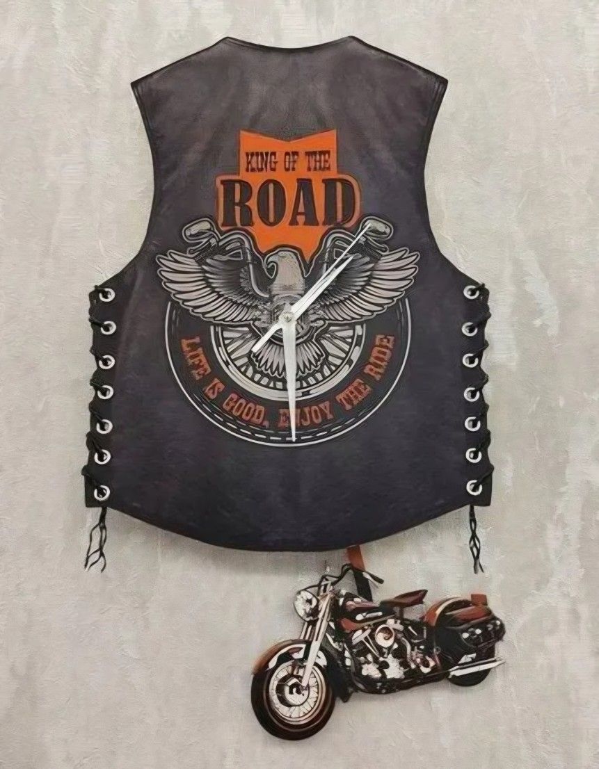 ๐ฅ Veteran Handmade Harley Motorcycle Swinging Wall Clock