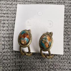 Hooped Stone Earring 